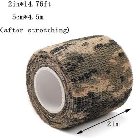 img 3 attached to 🍃 Green Camouflage Cohesive Tape - 12 Pack Self-Adhesive Bandage Wrap