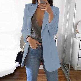img 2 attached to 👚 Cnkwei Women's Casual Blazer with Sleeves - Women's Clothing in Suiting & Blazers