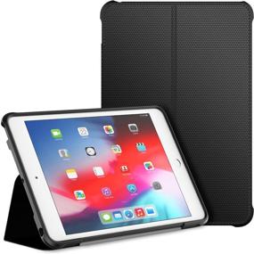 img 4 attached to Чехол JETech для iPad Mini 5 и iPad Mini 4 - Двухслойная подставка, ударопрочная задняя панель TPU, автоматический режим сна/будильник - Черный