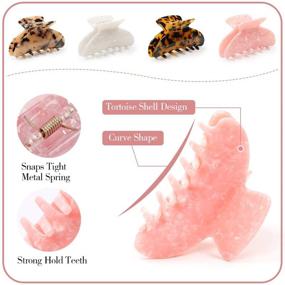 img 2 attached to Strong Butterfly Tortoise Celluloid Nonslip Hair Care