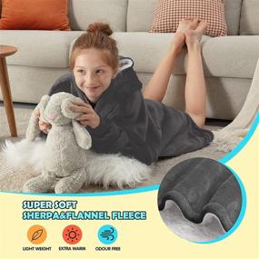 img 3 attached to 👦 Yescool Kids Oversized Blanket Hoodie with Sherpa: The Ultimate Wearable Sweatshirt for Comfort Seekers on the Go!