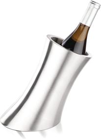 img 4 attached to 🍷 Viski Convex Wine Chiller: Premium Double-Walled Stainless Steel Wine Bottle Holder for Perfect Wine Temperature Control