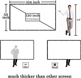 img 2 attached to 120 inch Letinaner Light-Resistant Projection Screen – Foldable, HD 16:9, Anti-Wrinkle, Portable Projector Movie Screen for Home Backyard Theater Outdoors – Double-Sided Projection, High Contrast