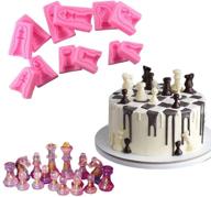 👑 wyd international chess silicone soap mold 12pcs - perfect for unique clay soap & cake creations: king/knight/queen themed silicone mould set for birthday and wedding cake baking logo