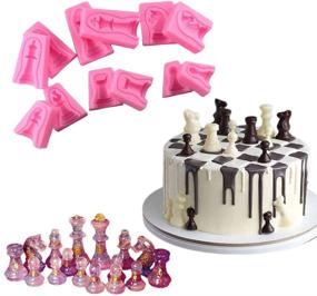 img 3 attached to 👑 WYD International Chess Silicone Soap Mold 12PCS - Perfect for Unique Clay Soap & Cake Creations: King/Knight/Queen Themed Silicone Mould Set for Birthday and Wedding Cake Baking