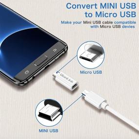 img 2 attached to 💻 2-Pack Mini USB to Micro USB Adapter: Charge & Data Sync for Samsung Galaxy S6 S7 Edge, LG Nexus 5 4 and More!