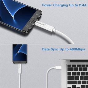 img 1 attached to 💻 2-Pack Mini USB to Micro USB Adapter: Charge & Data Sync for Samsung Galaxy S6 S7 Edge, LG Nexus 5 4 and More!