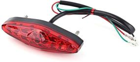 img 1 attached to Высокая видимость заднего мотоциклетного фонаря с 15 светодиодами и 12V питанием - тормозной/стояночный свет для квадроциклов и грязевых мотоциклов (B)