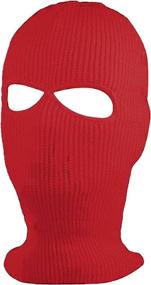 img 1 attached to ❄️ Ultimate Winter Protection: 3 Hole Knitted Mask for Outdoor Sports - Stay Warm with Full Face Coverage, Ski Mask Balaclava for Adults