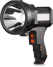 img 4 attached to 🔦 BUYSIGHT Rechargeable Spotlight: Ultra Bright Handheld Flashlight, 6000 Lumens, Lightweight and Durable (Aluminium Alloy Black)