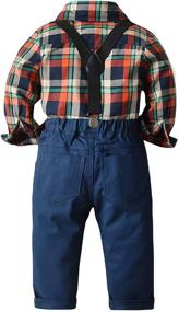 img 2 attached to 🎄 Christmas Toddler Outfits: Suspenders Boys' Clothing Sets and Clothes
