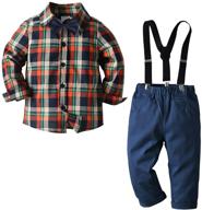 🎄 christmas toddler outfits: suspenders boys' clothing sets and clothes logo