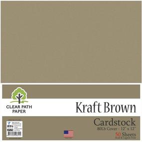 img 3 attached to 80Lb Kraft Brown Cardstock - 12 x 12 inch - 50 Sheets - Clear Path Paper