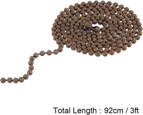 img 3 attached to 🔗 Bronze Beaded Ceiling Fan Pull Chain Extension - 3 Feet Length, 3mm Diameter