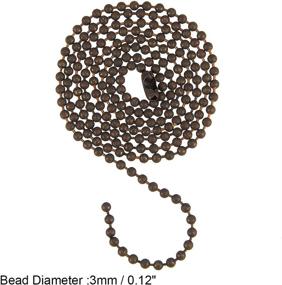 img 2 attached to 🔗 Bronze Beaded Ceiling Fan Pull Chain Extension - 3 Feet Length, 3mm Diameter