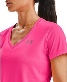 img 2 attached to 👚 Under Armour Women's Solid Tech V-Neck Short Sleeve Shirt