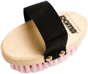 img 1 attached to Premium Quality Roma Pony Wood Back Body Brush for Effective Grooming