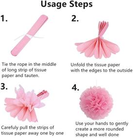 img 2 attached to 🎀 Pink White Gold Party Decorations Kit: Hanging Tissue Paper Flower Pom Poms, Lanterns, Honeycomb Balls | Table & Wall Party Décor for Girl Birthday, Wedding, Baby Shower | Party Supplies by TONIFUL