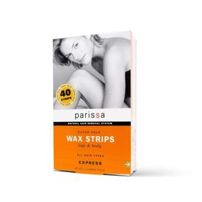 img 2 attached to 🌿 Parissa Legs & Body Wax Strips - Hair Removal Waxing Strips for Legs, Body, Bikini, Arms, Underarms with Aftercare Azulene Oil - 40 Strips