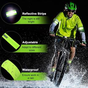 img 1 attached to 🏃 Skylety Reflective Bands: High Visibility Gear for Women and Men - Running, Cycling, Walking, Reflective Straps for Arm, Wrist, Ankle, Leg