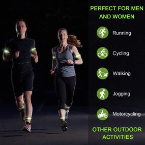 img 3 attached to 🏃 Skylety Reflective Bands: High Visibility Gear for Women and Men - Running, Cycling, Walking, Reflective Straps for Arm, Wrist, Ankle, Leg