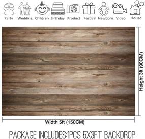 img 3 attached to Allenjoy 5x3ft Vinyl Rustic Wood Food Photography Backdrop Supplies for Newborn Kids Baby Shower, 📷 Children Birthday Party, Cake Smash Decorations - Wooden Background for Studio Photoshoot - Props and Favors