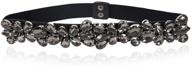 💎 dorchid women's rhinestone skinny belt: stylish floral elastic cummerbunds for ladies logo