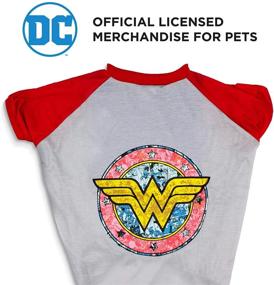 img 3 attached to Pet Wonder Woman T-Shirt for Dogs by DC Comics – Grey, Wonder Woman Logo Dog Tee in Gray & Red – Clothes for All Dog Sizes, Refer to Sizing Chart for Details