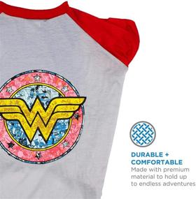 img 2 attached to Pet Wonder Woman T-Shirt for Dogs by DC Comics – Grey, Wonder Woman Logo Dog Tee in Gray & Red – Clothes for All Dog Sizes, Refer to Sizing Chart for Details