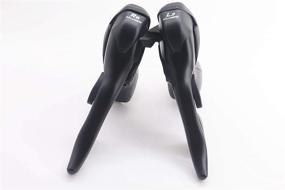 img 4 attached to MicroNEW Shifter Dual Control Levers SB-R483 3 x 8 Speed Trip Shifters for Road Bicycles - Compatible with Shimano STI Lever Set and Road Bicycle Derailleurs