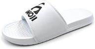 amoji ss1801 unisex sport slides: comfortable athletic slippers for active individuals logo