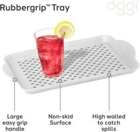 img 3 attached to 🍽️ Oggi 5504 1 Rectangle Rubber Serving Tray: Durable and Versatile