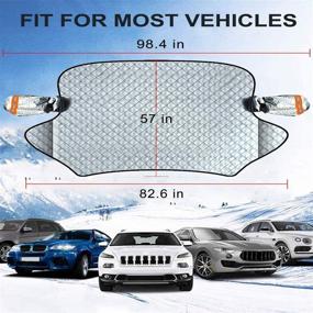 img 3 attached to Meddom Windshield Snow Cover - 4 Layer Protection, Ice, Snow, and Frost Shield for Car Windshields - Sun Shade for Car Windshield - Universal Fit for Most Cars and SUVs