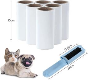 img 3 attached to 🐿️ JOYBOS Squirrel Shape Lint Rollers – Extra Sticky, Collapsible Handles, Brush & Blue Design – Perfect for Pet Hair, Clothes, Carpet, Couch, Furniture, Car!