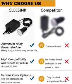 img 3 attached to 🗑️ CLEESINK Garbage Disposal Air Switch Kit - Sink Top Waste Disposer On/Off Switch with Aluminum Alloy Power Module (Long Brushed Stainless Steel Button)