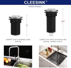 img 2 attached to 🗑️ CLEESINK Garbage Disposal Air Switch Kit - Sink Top Waste Disposer On/Off Switch with Aluminum Alloy Power Module (Long Brushed Stainless Steel Button)