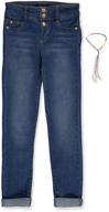 👖 dkny girls toddler jegging bluejay: stylish leggings for girls' clothing logo