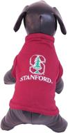 🐾 ncaa stanford cardinal dog tank top, made with cotton lycra for optimal comfort logo