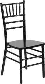 img 3 attached to HERCULES Series Black 🪑 Wood Chiavari Chair by Flash Furniture