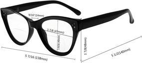 img 2 attached to Eyekepper Women's Stylish Bifocal Sunglasses with Tinted Lens for Reading Under the Sun - Oversize Cat-eye Style Bifocal Readers