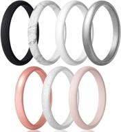 👰 egnaro thin and stackable silicone wedding bands women review logo