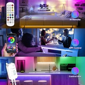 img 3 attached to QZYL 100 FT LED Lights for Bedroom - Ultra Long LED Lights with App Control, Remote, Built-In Mic, Music Sync - Color Changing LED Strip Lights for Party, Christmas Decoration - Smart RGB Light Strips