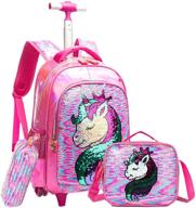 unicorn reversible rolling backpack логотип