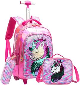 img 4 attached to Unicorn Reversible Rolling Backpack