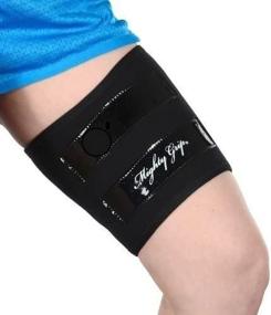 img 4 attached to 💪 Mighty Grip Black Pole Dancing Inner Thigh Protectors with Tack Strips - Enhancing Grip (1 Pair)