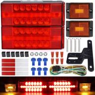 🚤 linkitom 2021 submersible led trailer light kit: super bright, fully waterproof tail lights with stop, tail lights, turn, and license lights function for boat trailer logo