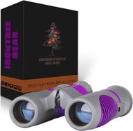 irontree gear kids binoculars - 8x21 high resolution shockproof compact toy binoculars for boys & girls - ideal for hunting, camping, and hiking (purple/grey) logo