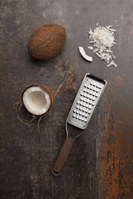 img 2 attached to 🧀 Microplane Master Series Cheese Grater with Wood Handle, Stainless Steel Frame, Extra Coarse Blade - Made in the USA