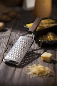 img 1 attached to 🧀 Microplane Master Series Cheese Grater with Wood Handle, Stainless Steel Frame, Extra Coarse Blade - Made in the USA