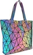 👜 stylish geometric luminous holographic handbag: a must-have for fashionable women" logo